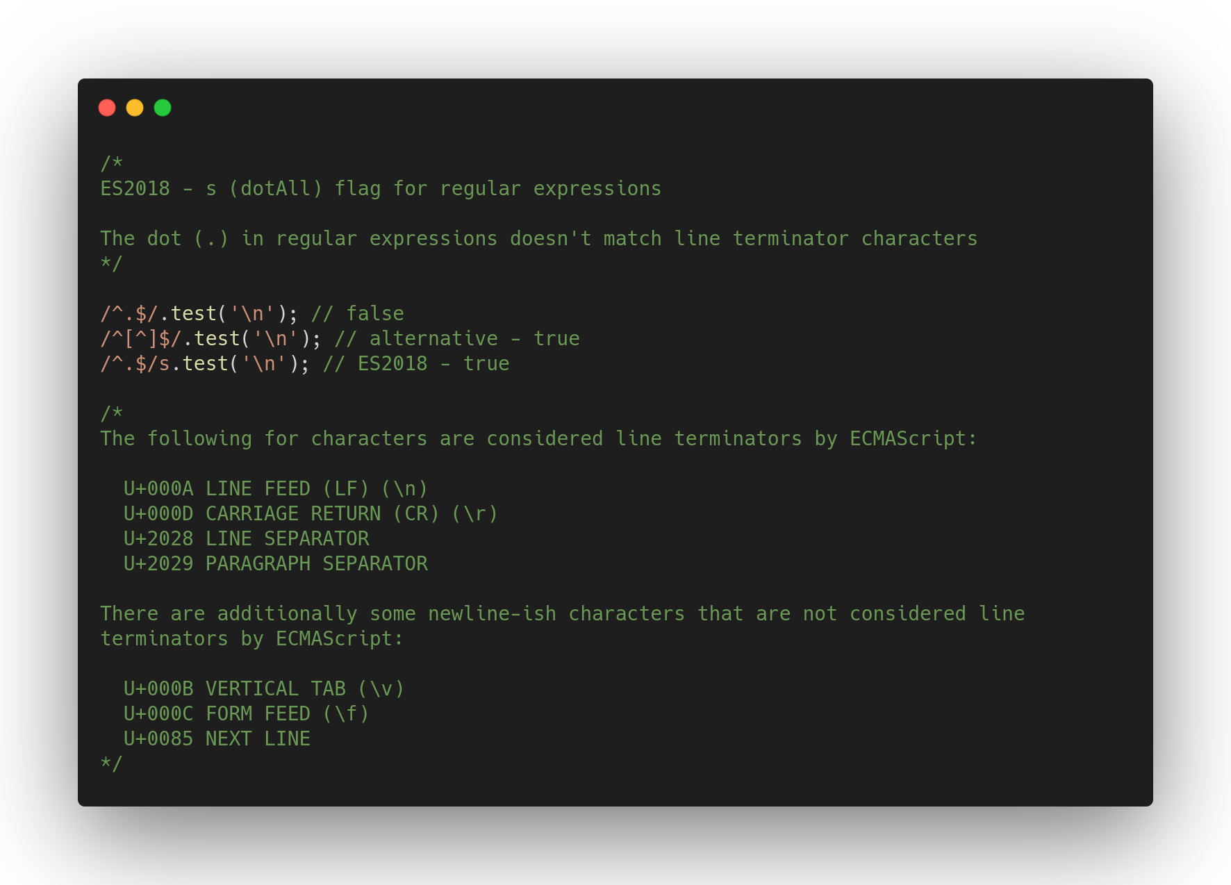 js-tips-50-ES2018-s-flag-for-regular-expressions