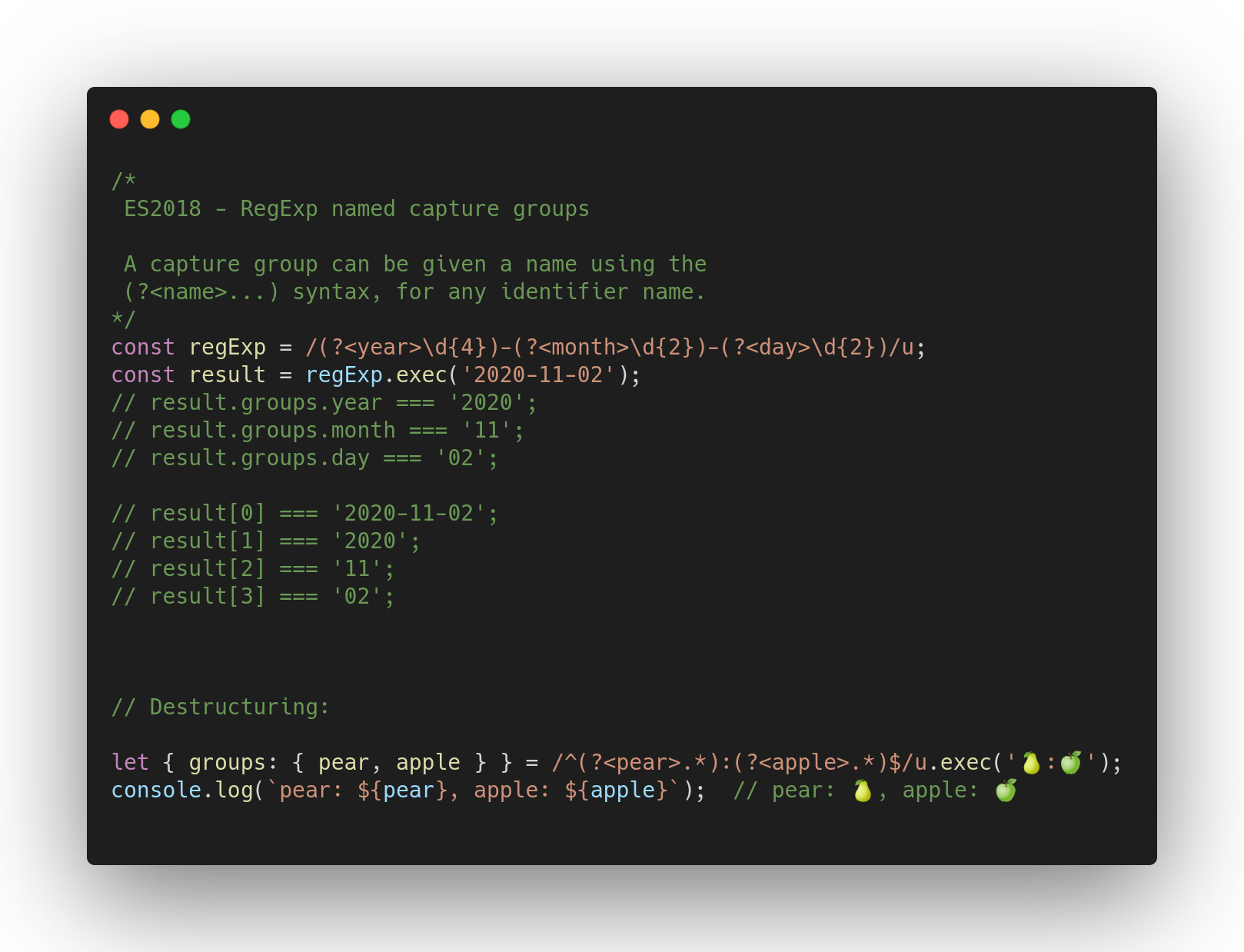 js-tips-52-ES2018-Named-Capture